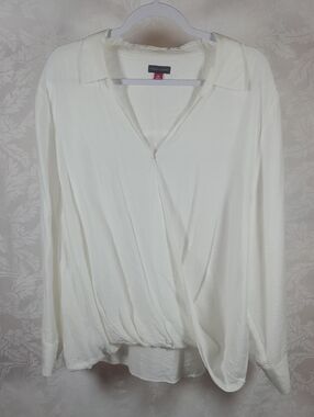 Vince Camuto Cream Wrap-Style Blouse NWOT